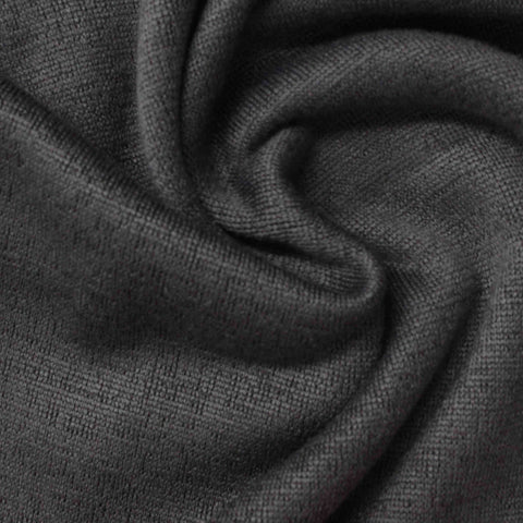 Dark Gray Textured Rib Knit, Viscose-Poly