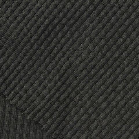 Cotton Stretch Rib Knit Fabric, 270 gsm, 125 cm — Grey