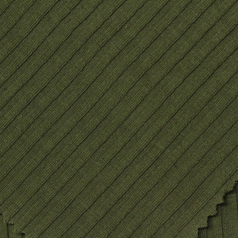 Rib Knit Fabric, 150 gsm, 135 cm — Green