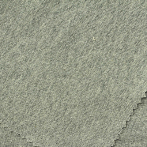 Light Grey-Green Heathered-Marl Rib Knit, Cotton