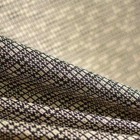 Black Check Jacquard, Polyester, 280 gsm, 172 cm