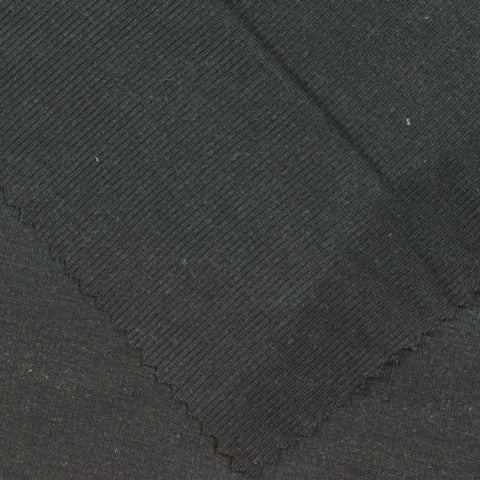Charcoal Rib Knit, Poly-Viscose