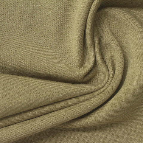Khaki French Terry, Viscose-Poly