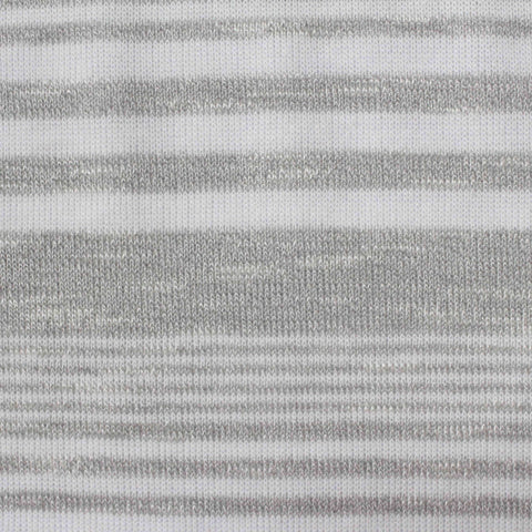 Grey Horizontal-Stripe Rib Knit, Poly-Viscose, 200 gsm