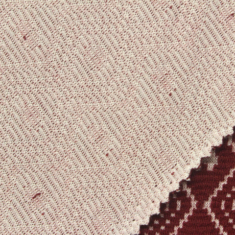 Red Diamond Interlock Knit, Viscose-Poly