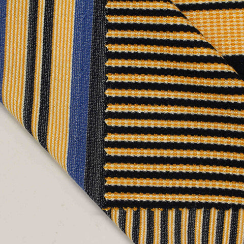 Yellow Horizontal-Stripe Jacquard, Viscose