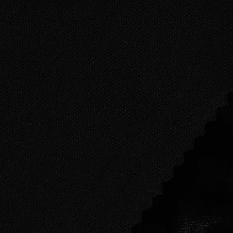 Polyester Stretch Rib Knit Fabric, 250 gsm, 155 cm — Black