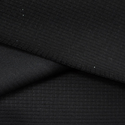 Black Ribbed Rib Knit, Polyester