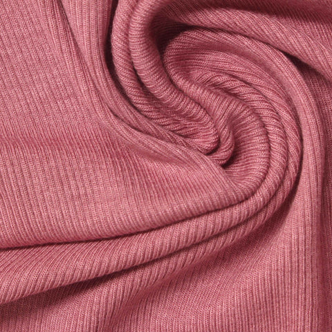 Dusty Rose Rib Knit, Viscose