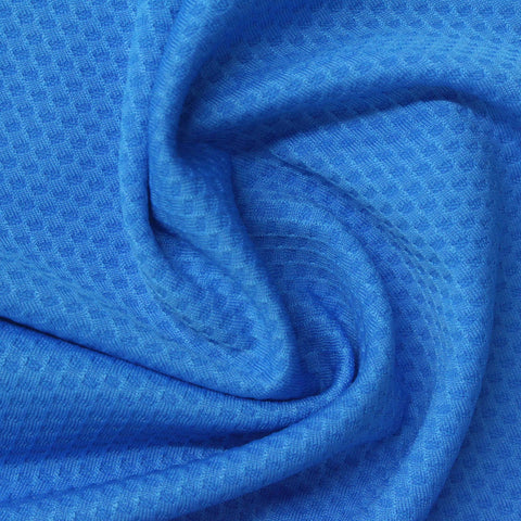 Jacquard 100% Polyester Knit Fabric, 206 gsm, 148 cm — Blue
