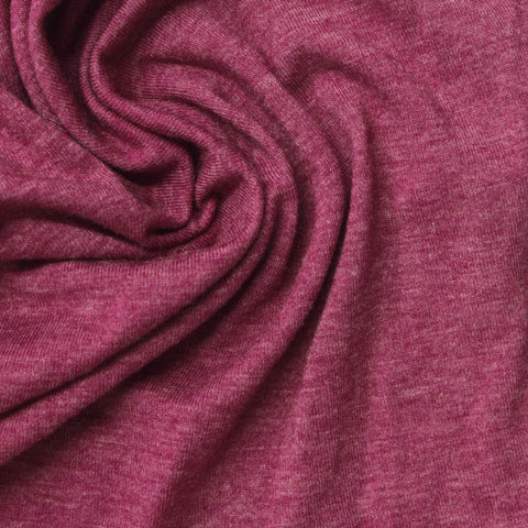 Magenta Marl Jersey Knit, Poly-Viscose