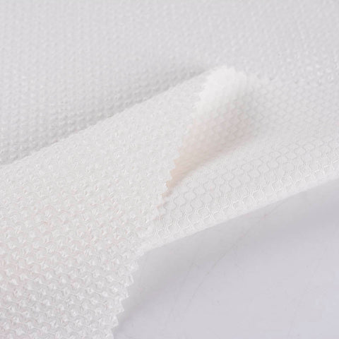 White Geometric Jacquard, Cotton-Poly, 193 gsm