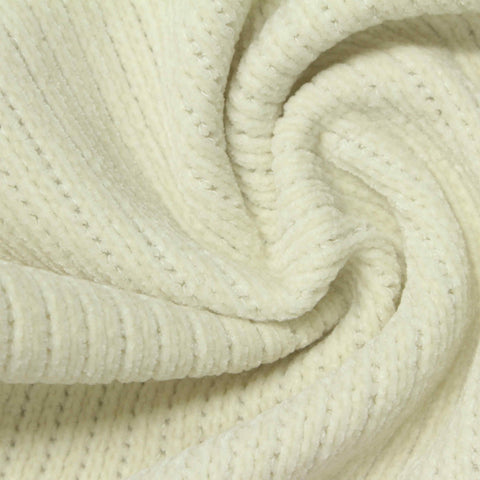 Polyester Stretch Chenille Fabric, 420 gsm, 160 cm — Beige