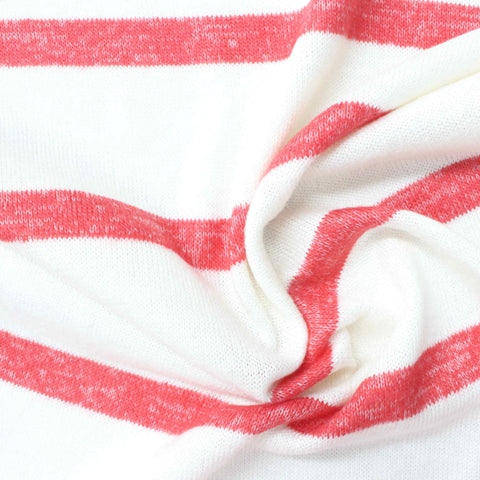 Red Marl Chunky Knit, Viscose-Poly, 178 gsm