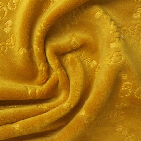 Yellow Tone-on-Tone Warp Knit, Polyester