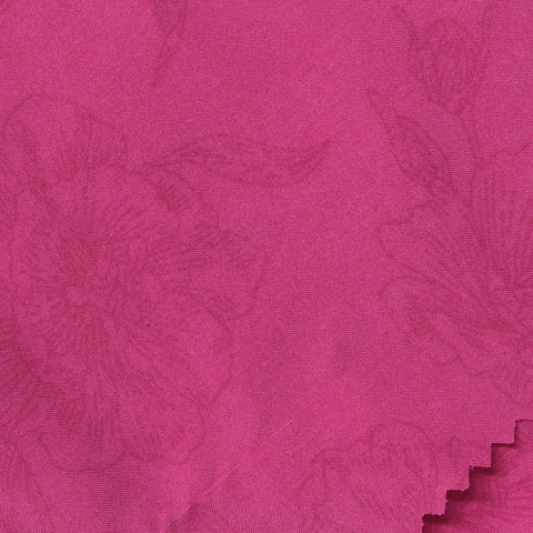 Pink Floral Jacquard, Polyester, 62 gsm