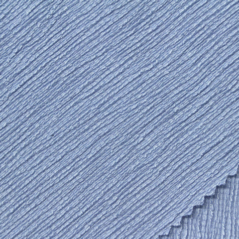 Polyester Stretch Crepe Fabric, 150 gsm, 140 cm — Blue