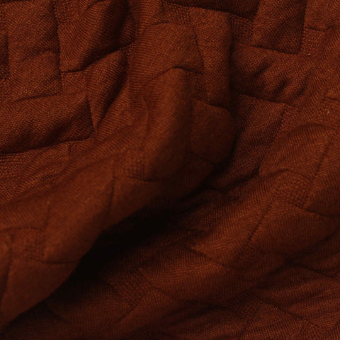 Jacquard Polyester Stretch Knit Fabric, 380 gsm, 160 cm — Brown