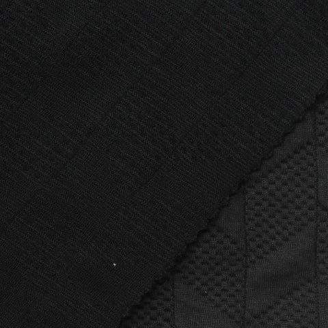 Black Textured-Chevron Jacquard, Polyester