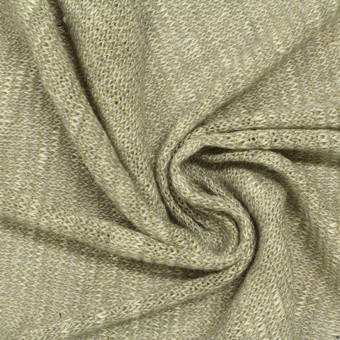 Light Beige Marl Chunky Knit, Viscose-Poly, 177 gsm