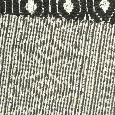 Black Geometric Jacquard, Viscose-Poly, 306 gsm