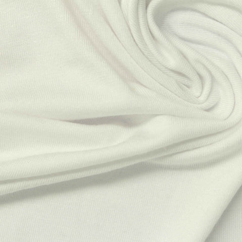 Viscose Stretch Jersey Knit Fabric, 233 gsm, 160 cm — White