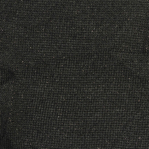 Polyester Metallic Stretch Chunky Knit Fabric, 210 gsm, 167 cm — Black