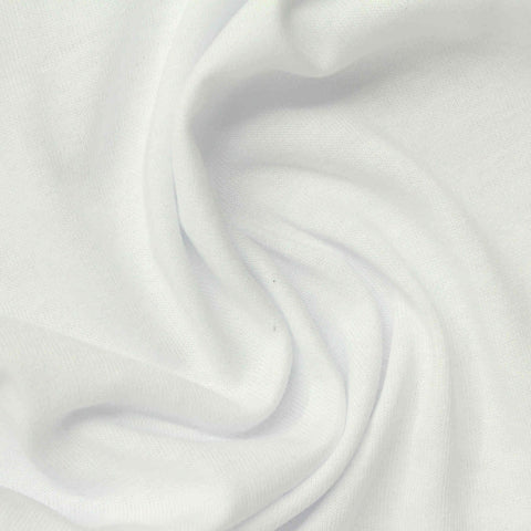 100% Cotton Jersey Knit Fabric, 190 gsm, 200 cm — White