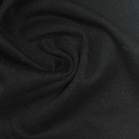 Black French Terry, Poly-Cotton