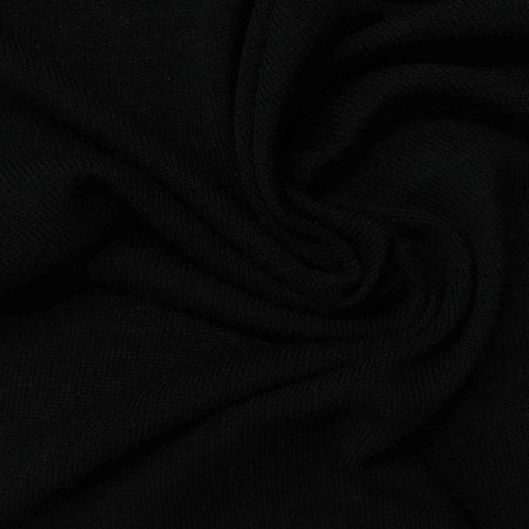 Chunky Knit Fabric, 151 gsm, 160 cm — Black