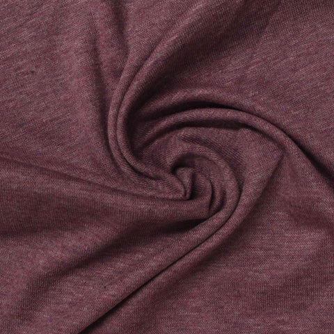 Burgundy Marl Ponte Knit, Poly-Viscose