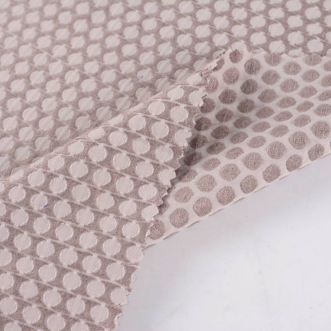Grey Circles Jacquard, Poly-Viscose