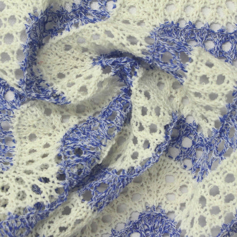Cream Marl Chunky Knit, Poly-Cotton, 263 gsm