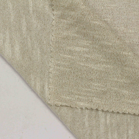 Beige Marl Jersey Knit, Viscose-Poly, 178 gsm