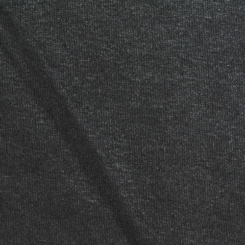 Viscose Polyester Blend Stretch French Terry Fabric, 280 gsm, 185 cm — Grey