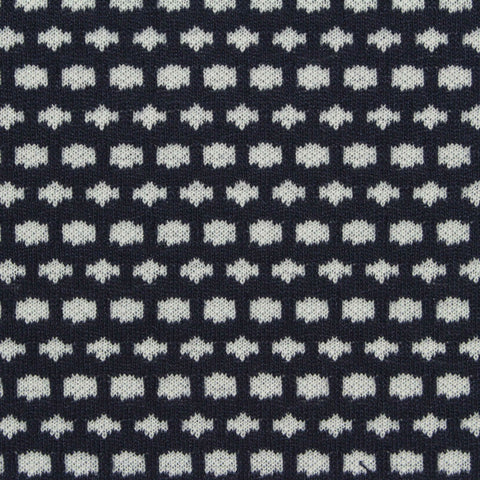 Jacquard Cotton Polyester Knit Fabric, 270 gsm, 175 cm — Navy