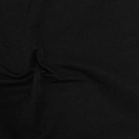 Brushed Viscose Nylon Stretch Bengaline Fabric, 256 gsm — Black