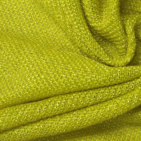 Polyester Metallic Knit Fabric, 125 gsm, 167 cm — Green