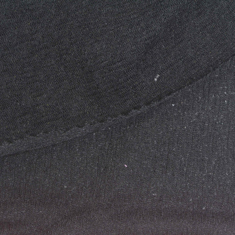 Black Textured Crepe, Polyester