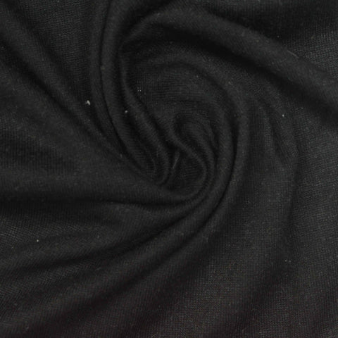 Polyester Viscose Jersey Knit Fabric, 185 gsm — Black