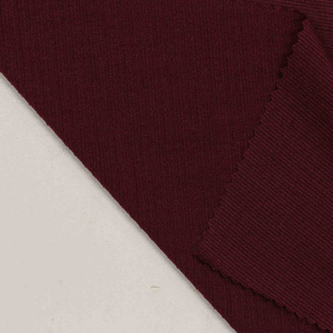 Burgundy Marl Jersey Knit, Polyester, 115 gsm