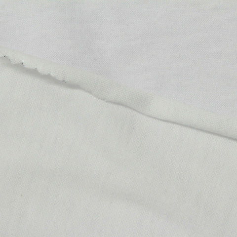Cotton Polyester Jersey Knit Fabric, 140 gsm, 185 cm — White, ref EF-227730