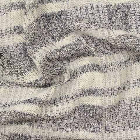 Off-White Check Chunky Knit, Poly-Viscose