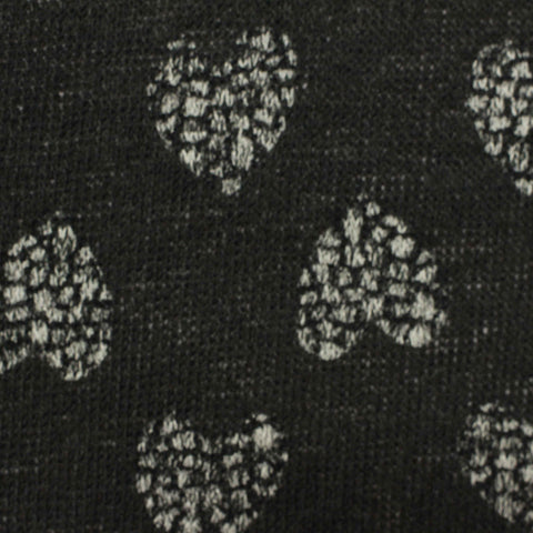 Black Heathered-Marl Jacquard, Viscose-Poly
