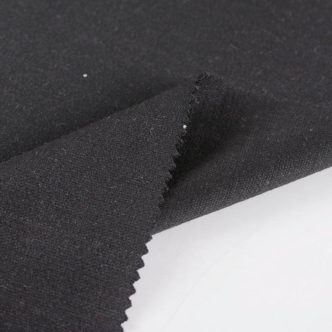 Polyester Stretch Interlock Knit Fabric, 299 gsm — Black
