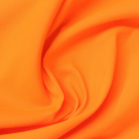 100% Polyester Peachskin Fabric, 126 gsm, 150 cm — Orange