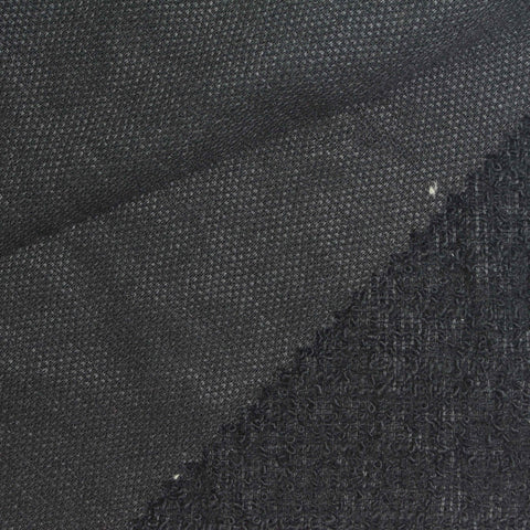 Dark Grey Marl Interlock Knit, Polyester, 265 gsm