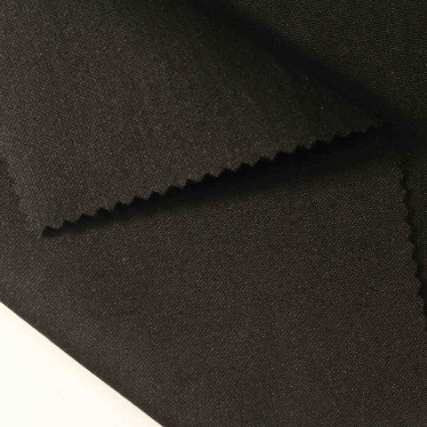 Nylon Viscose Stretch Ponte Knit Fabric, 430 gsm, 160 cm — Black