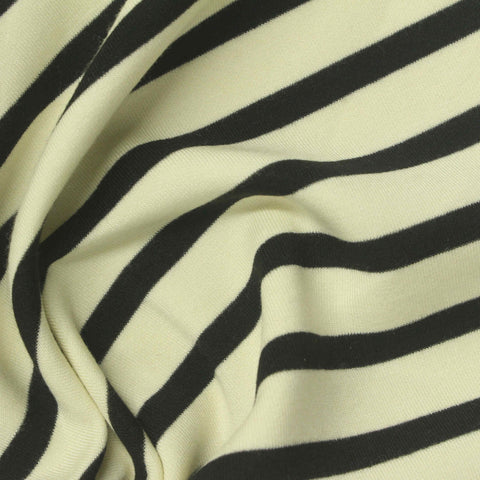 Dark Grey Stripes Scuba Knit, Poly-Modal