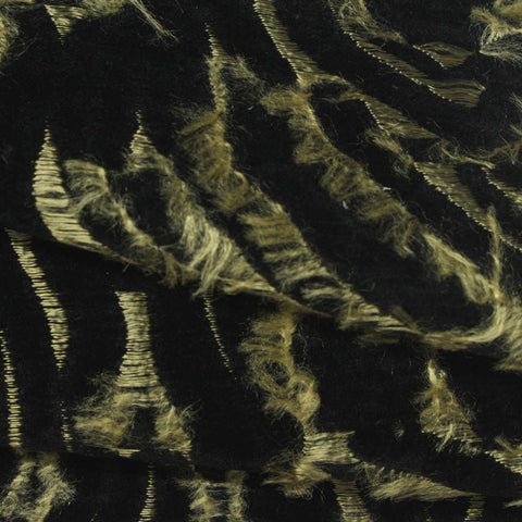 Black Animal Print Chenille, Polyester